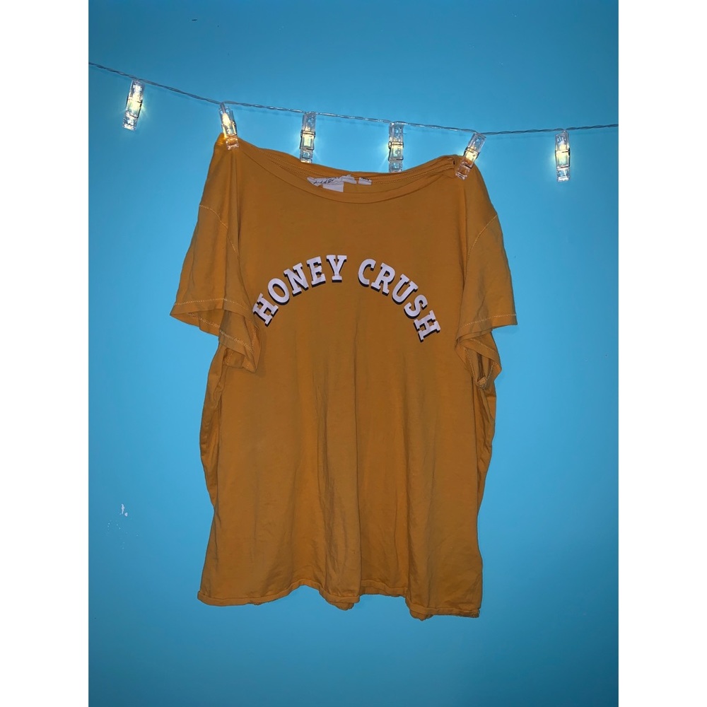 Graphic Mustard Yellow Tee